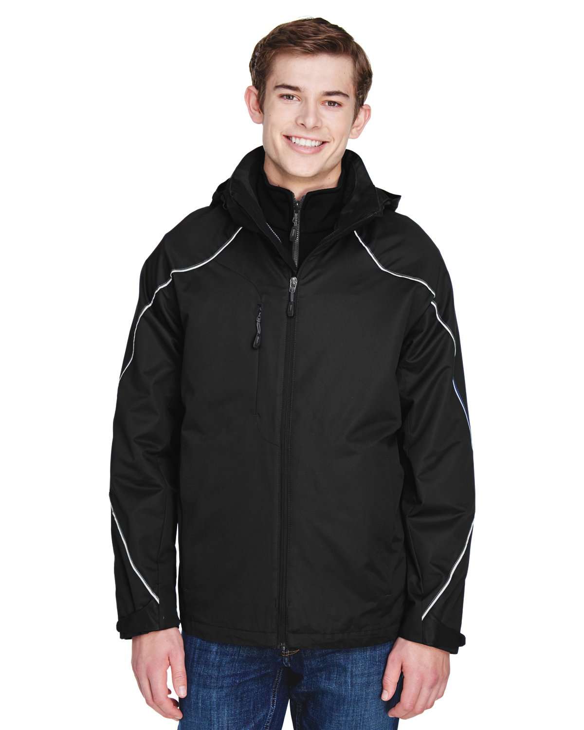 North End Men s Angle 3 in 1 Zip Off Hood Jacket 88196