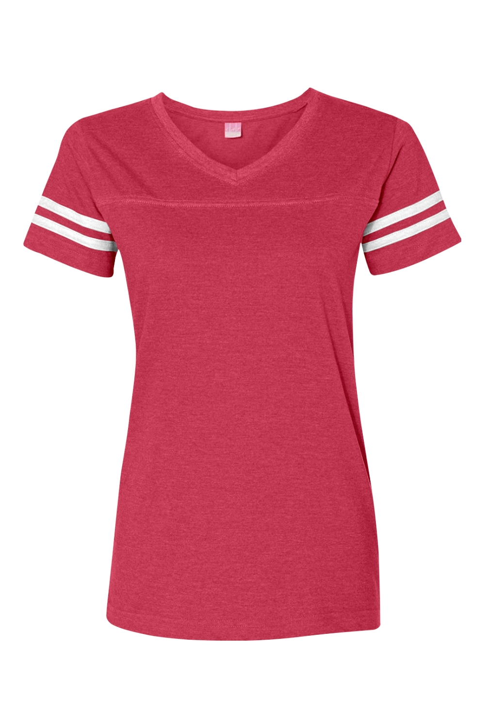 LAT Women's Football V-Neck Fine Jersey Tee - 3537