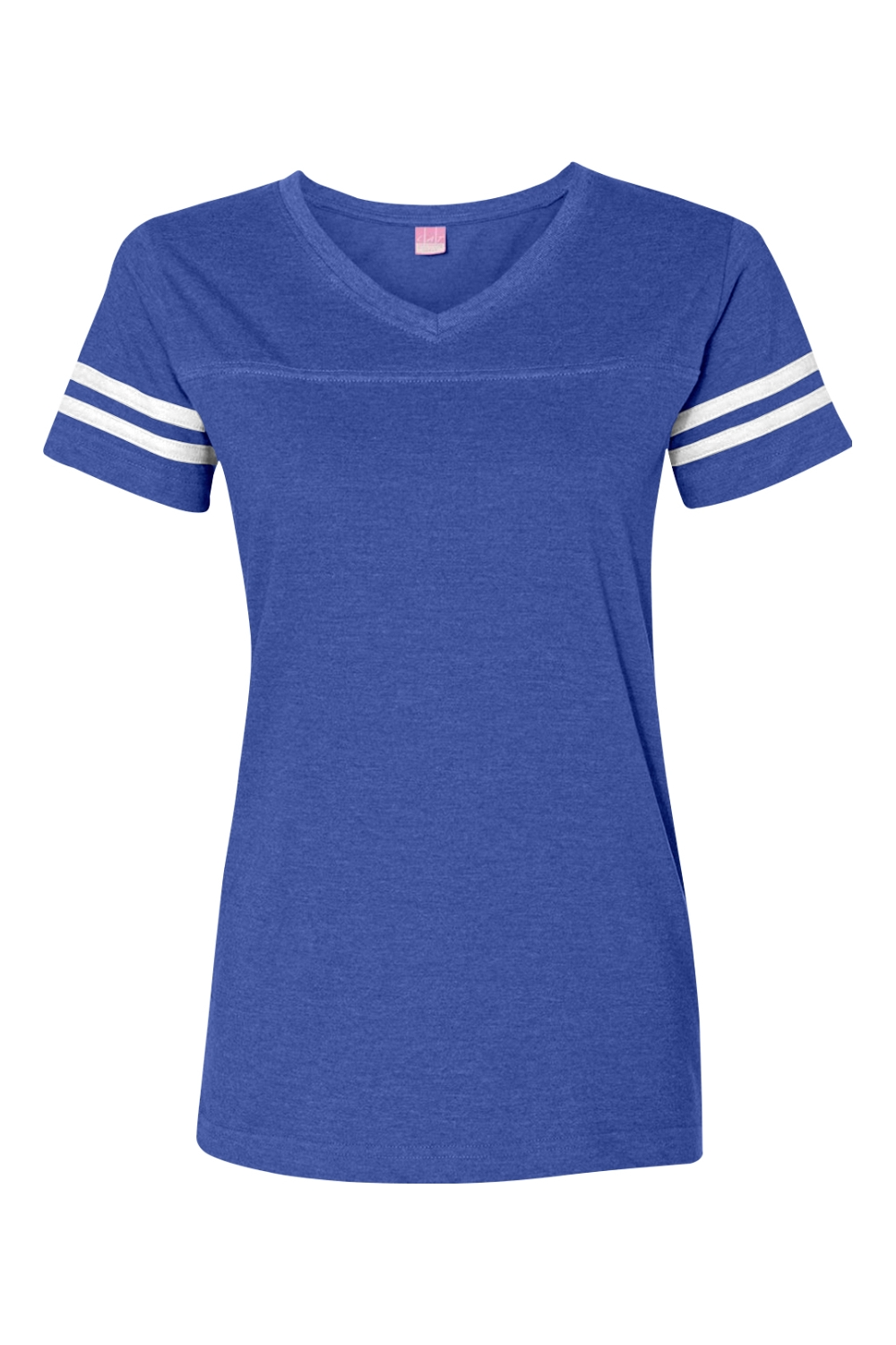 LAT Women's Football V-Neck Fine Jersey Tee - 3537