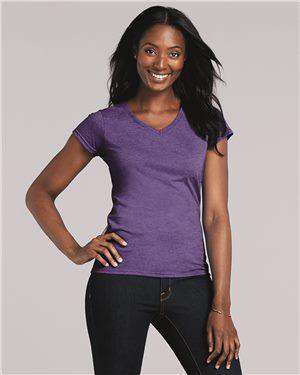 Brand: Gildan | Style: 64V00L | Product: Softstyle Women's V-Neck T-Shirt