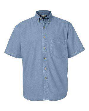 Sierra Pacific Men's Short Sleeve Denim Shirt - 0211