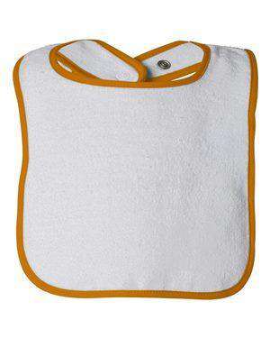 Rabbit Skins Infant Terry Contrast Trim Infant Bib - 1003