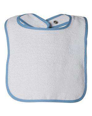 Rabbit Skins Infant Terry Contrast Trim Infant Bib - 1003