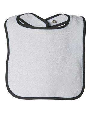 Rabbit Skins Infant Terry Contrast Trim Infant Bib - 1003