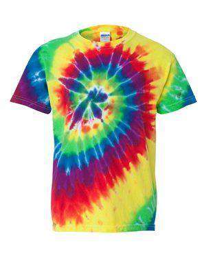 Dyenomite Youth Multi-Color Spiral Tie-Dye T-Shirt - 20BMS