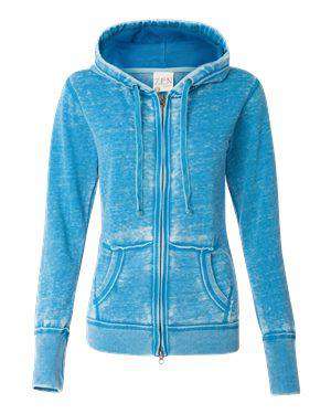 J America Women's Pouch Full-Zip Hoodie Sweatshirt - 8913