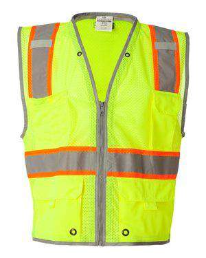 ML Kishigo Men's Six-Pocket Full-Zip Safety Vest - 1511