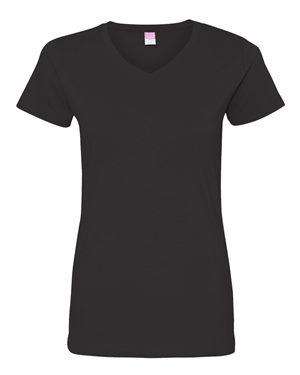 LAT Women's Fine Jersey V-Neck T-Shirt - 3507