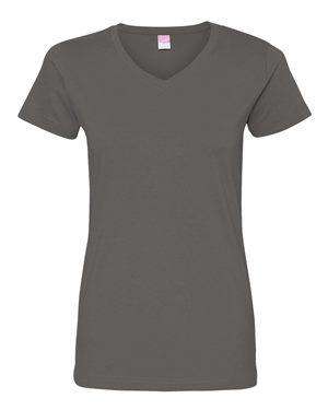 LAT Women's Fine Jersey V-Neck T-Shirt - 3507