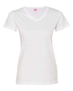 LAT Women's Fine Jersey V-Neck T-Shirt - 3507