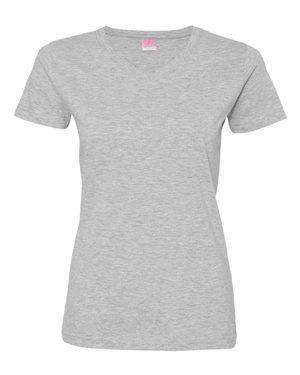 LAT Women's Fine Jersey V-Neck T-Shirt - 3507