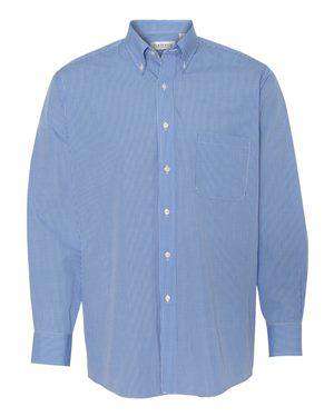 Van Heusen Men's Gingham Check Pinpoint Dress Shirt - 13V0225