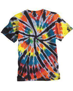 Brand: Dyenomite | Style: 200TD | Product: Short Sleeve Rainbow Cut-Spiral T-Shirt