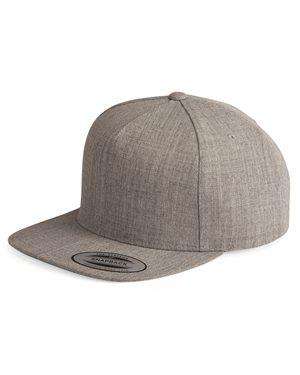 Brand: Yupoong | Style: 5089M | Product: Five-Panel Wool Blend Snapback Cap