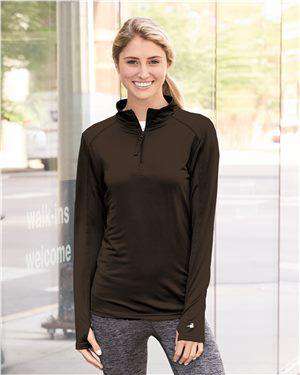 Brand: Badger | Style: 4286 | Product: Women's Quarter-Zip Lightweight Pullover