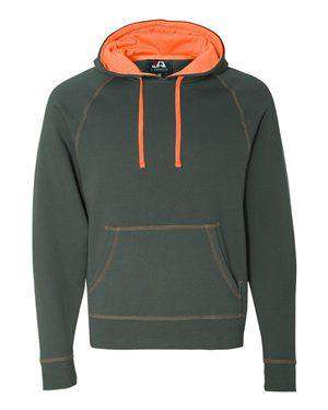 J America Men's Contrast Color Lined Hoodie Sweatshirt - 8883