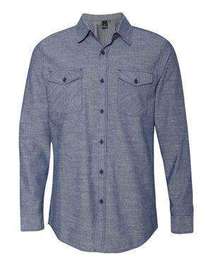 Burnside Men's Modern Pocket Chambray Shirt - 8255