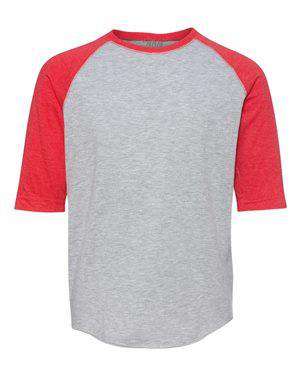 LAT Youth Fine Jersey Raglan Baseball T-Shirt - 6130