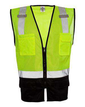 ML Kishigo Men's Black Bottom Mesh Safety Vest - 1509