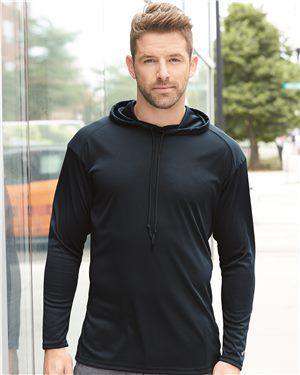 Brand: Badger | Style: 4105 | Product: B-Core Long Sleeve Hooded T-Shirt