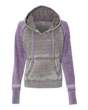 J America Women's Zen Fleece Raglan Hoodie Sweatshirt - 8926