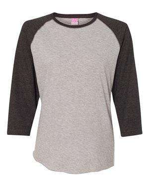 LAT Women's Fine Jersey Raglan Baseball T-Shirt - 3530