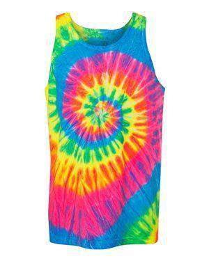 Dyenomite Unisex Color Spiral Tie-Dye Tank Top - 420MS