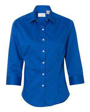 Van Heusen Women's 3/4-Sleeve Baby Twill Dress Shirt - 13V0527