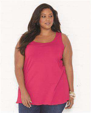 Brand: LAT | Style: 3821 | Product: Curvy Collection Women's Premium Jersey Tank