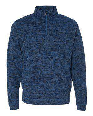 J America Men's Fleece Pocket 1/4-Zip Sweatshirt - 8614