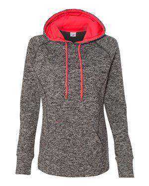 J America Women's Fleck Fleece Hoodie Sweatshirt - 8616