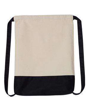 Liberty Bags Contrast Bottom Canvas Cinch Sack - 8876