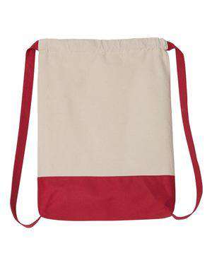 Liberty Bags Contrast Bottom Canvas Cinch Sack - 8876