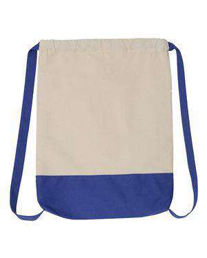 Liberty Bags Contrast Bottom Canvas Cinch Sack - 8876