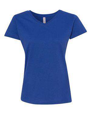 LAT Women's Fine Jersey V-Neck T-Shirt - 3507