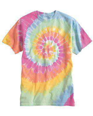 Brand: Dyenomite | Style: 200MS | Product: Multi-Color Spiral Short Sleeve T-Shirt
