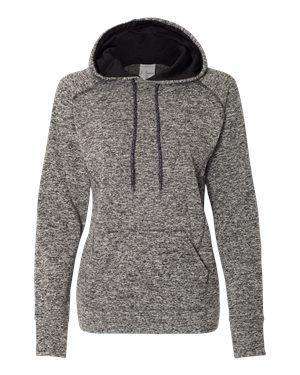 J America Women's Fleck Fleece Hoodie Sweatshirt - 8616