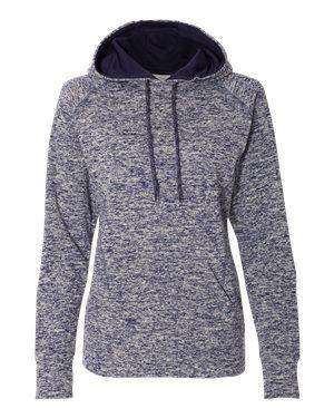 J America Women's Fleck Fleece Hoodie Sweatshirt - 8616