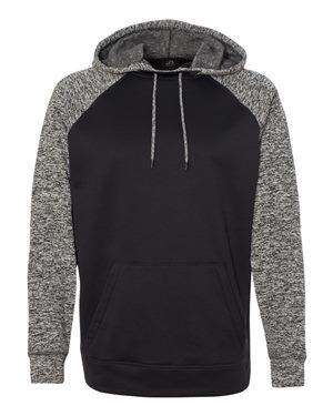 J America Men's Fleck Scuba Neck Hoodie Sweatshirt - 8612