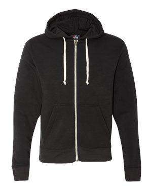 J America Men's Tri-Blend Full-Zip Hoodie Sweatshirt - 8872