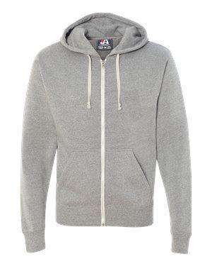 J America Men's Tri-Blend Full-Zip Hoodie Sweatshirt - 8872