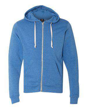 J America Men's Tri-Blend Full-Zip Hoodie Sweatshirt - 8872