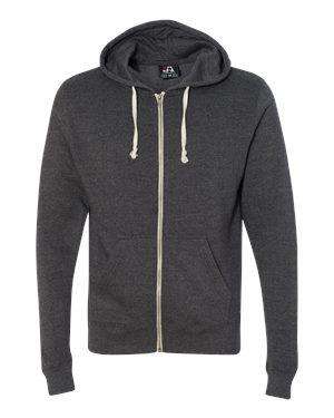 J America Men's Tri-Blend Full-Zip Hoodie Sweatshirt - 8872