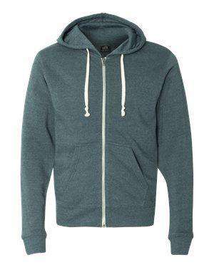 J America Men's Tri-Blend Full-Zip Hoodie Sweatshirt - 8872