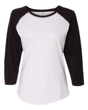 LAT Women's Fine Jersey Raglan Baseball T-Shirt - 3530