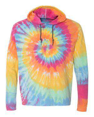 Dyenomite Men's Tie-Dye Long Sleeve Hoodie T-Shirt - 430VR