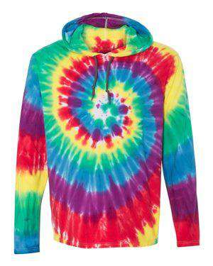 Dyenomite Men's Tie-Dye Long Sleeve Hoodie T-Shirt - 430VR