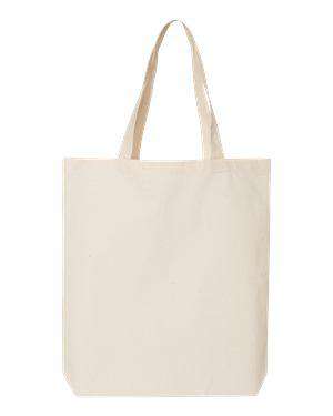 Q-Tees Economy Gusseted Canvas Tote Bag - QTBG