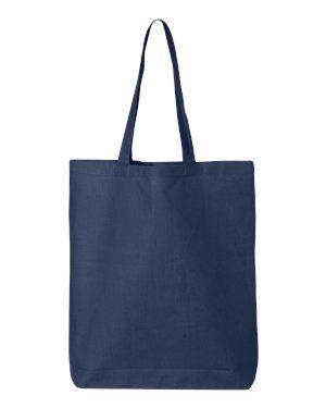 Q-Tees Economy Gusseted Canvas Tote Bag - QTBG