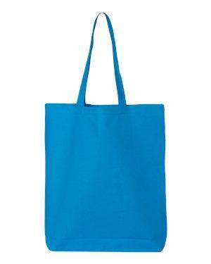 Q-Tees Economy Gusseted Canvas Tote Bag - QTBG